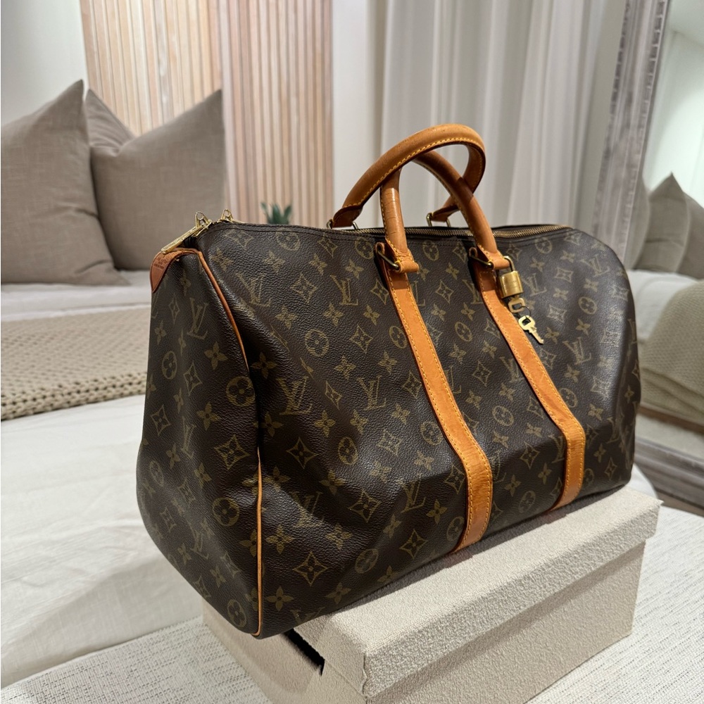 LOUIS VUITTON vintage Keepall duffle bag.